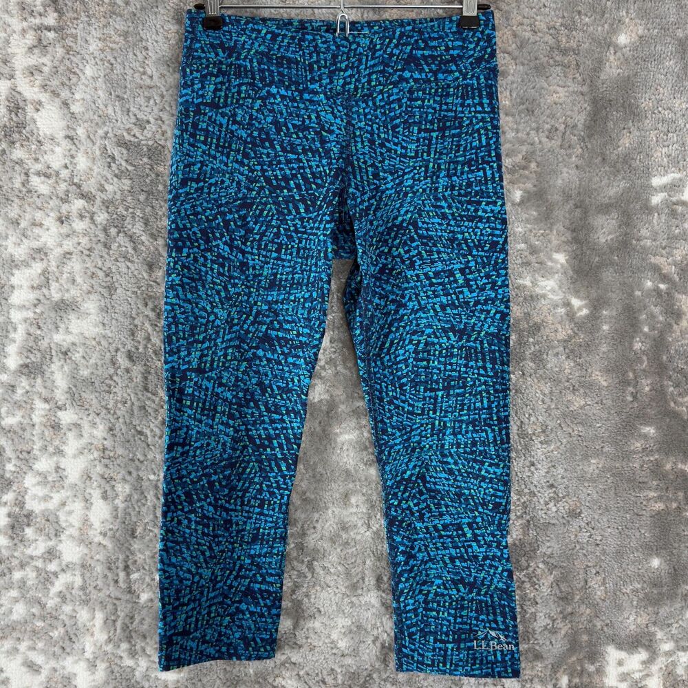 LL‎ Bean Sz XS Crop Performance Leggings Athleisure Stretch Pull On Capri Pants